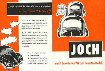 VW Eugen Joch Extraparts brochure ca. 1960