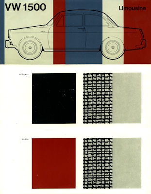 VW 1500 Farben ca. 1962