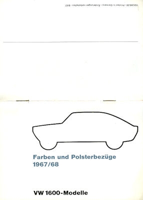 VW 1600 Farben 8.1967
