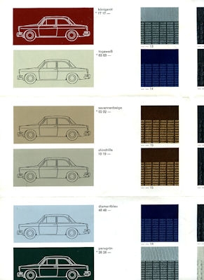 VW 1600 Farben 8.1968