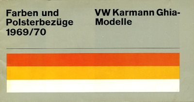 VW Karmann Ghia colors 8.1969