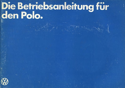 VW Polo Bedienungsanleitung 1979