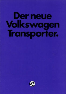 VW T 3 Der neue Transporter Prospekt 6.1979