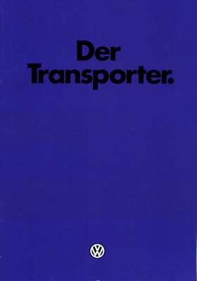 VW T 3 Transporter brochure 1.1980