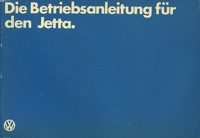 VW Jetta Bedienungsanleitung 1980