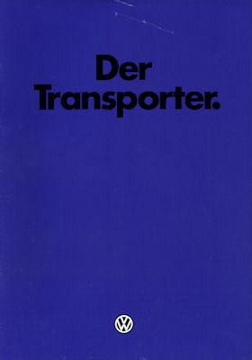 VW T 3 Transporter brochure 8.1980