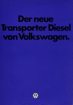 VW T 3 Transporter Diesel brochure 1981