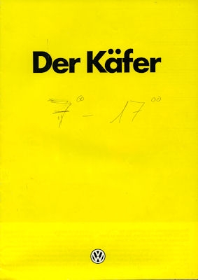 VW Käfer Prospekt 1.1985