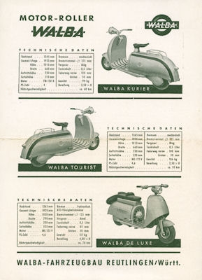 Walba scooter program  1950s