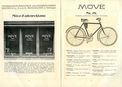 Möve Fahrrad Programm ca. 1910