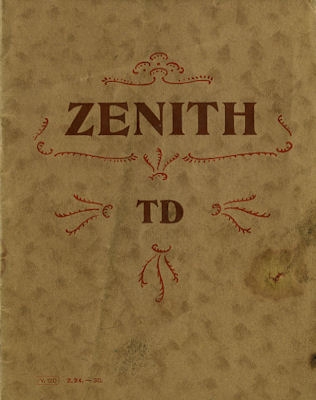 Zenith Vergaser Modell TD 1923/24