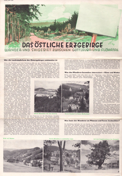 Östliche Erzgebirge Prospekt 1960